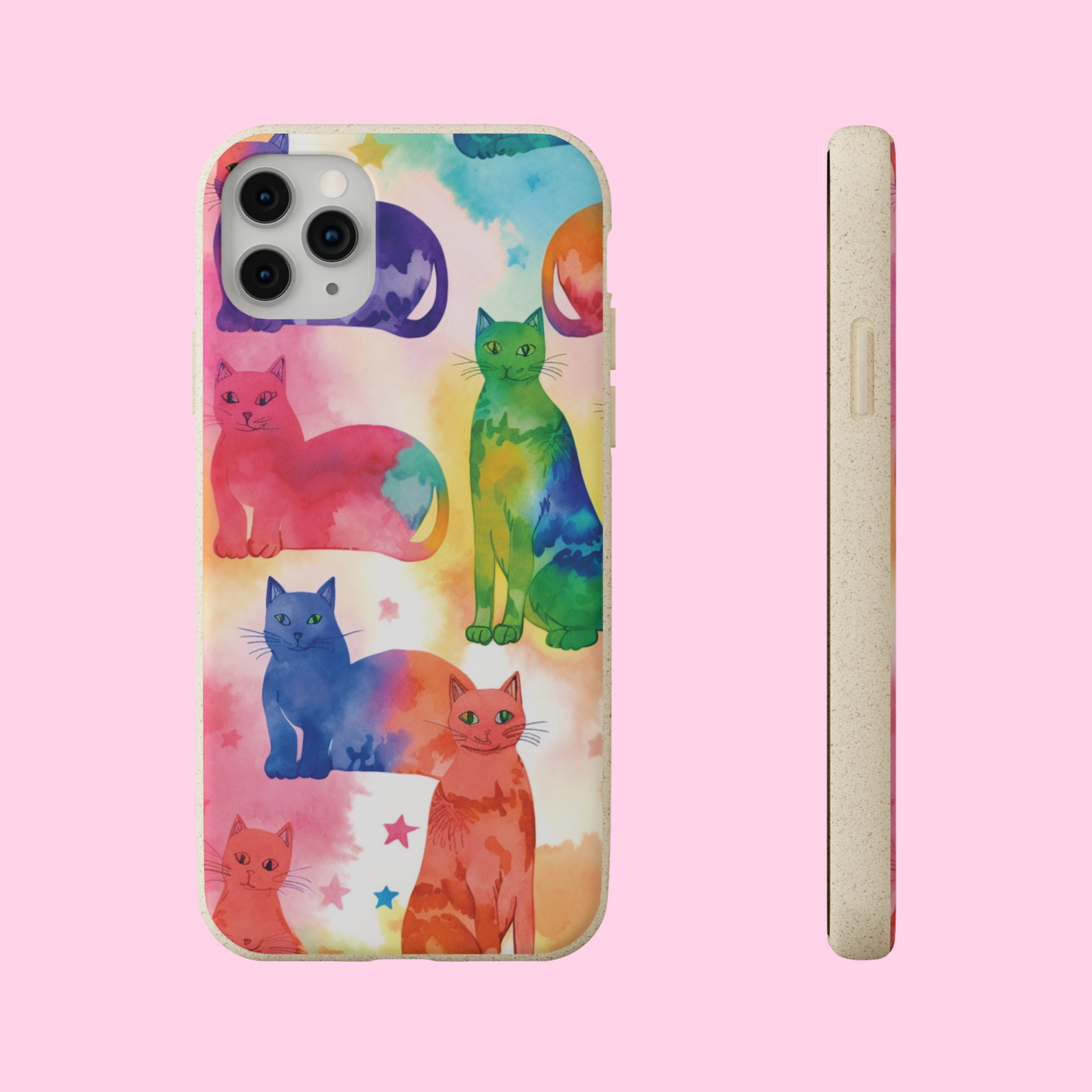 The Tie-Dye Cat Biodegradable Phone Case