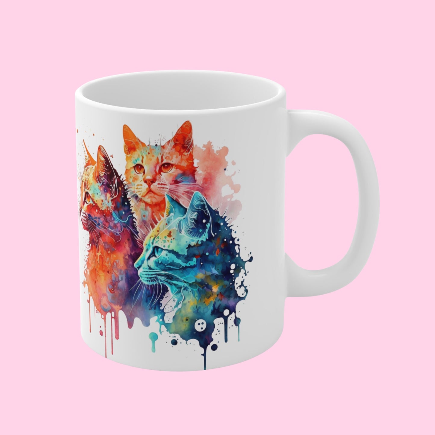 The Other Tie-Dye Cat Mugs - 11oz, 15oz