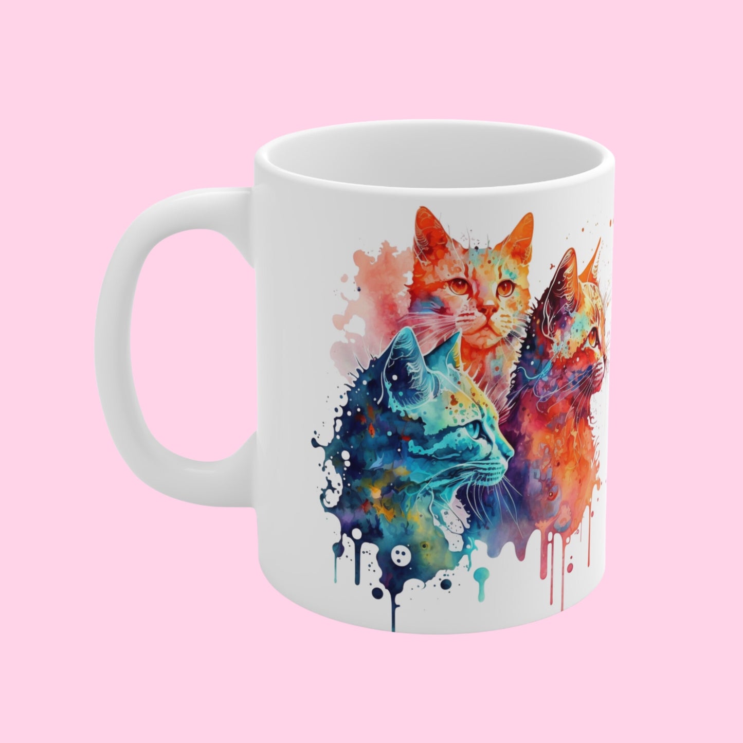 The Other Tie-Dye Cat Mugs - 11oz, 15oz