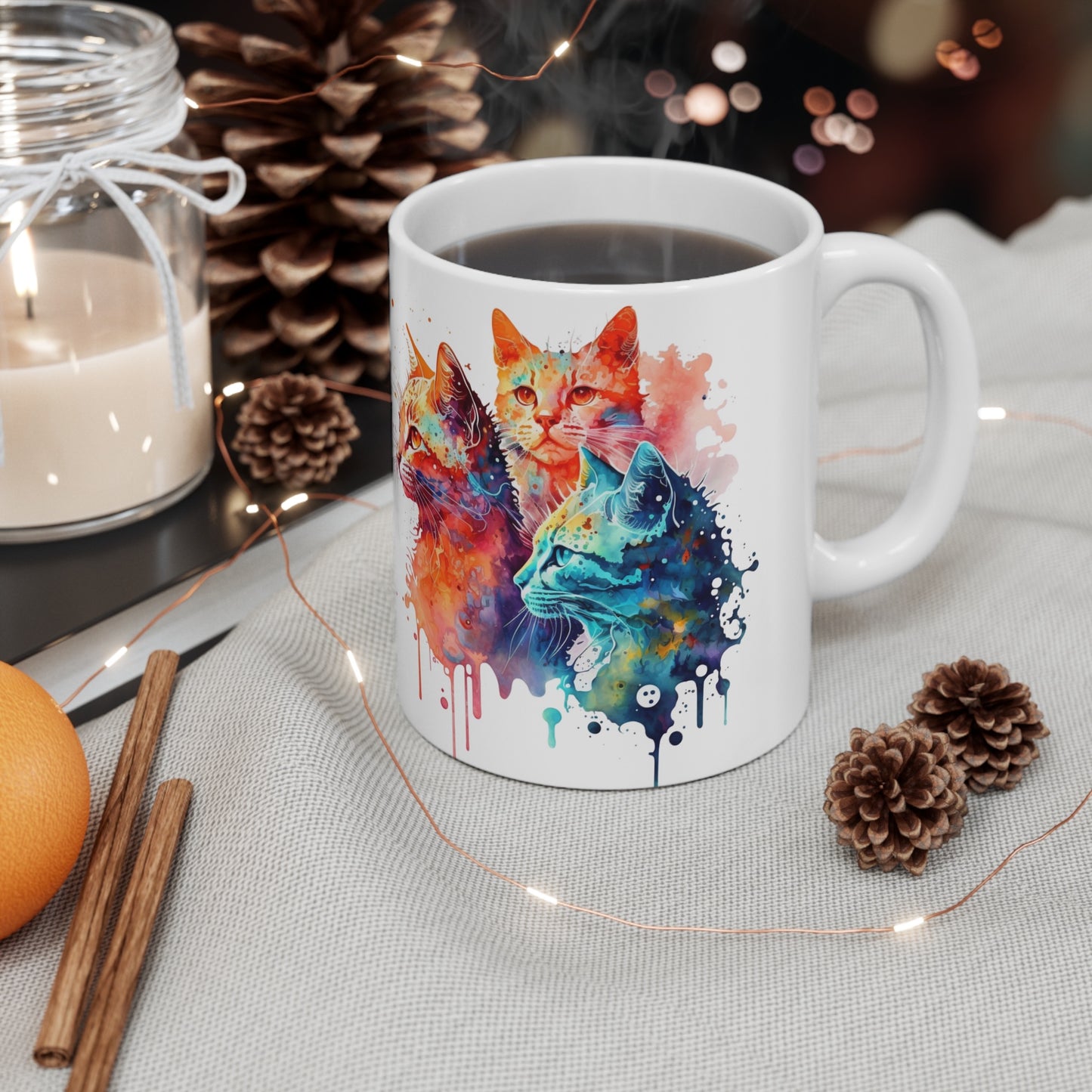 The Other Tie-Dye Cat Mugs - 11oz, 15oz