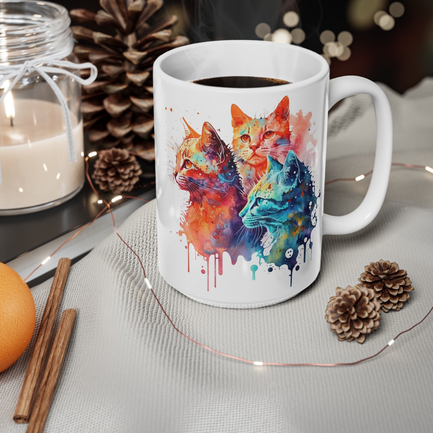 The Other Tie-Dye Cat Mugs - 11oz, 15oz