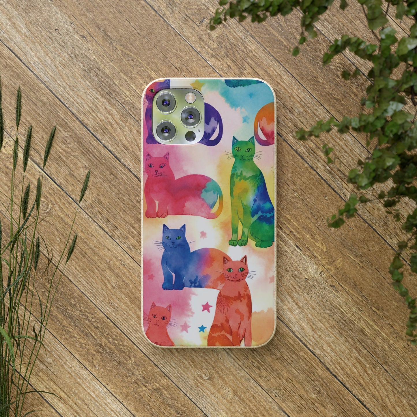 The Tie-Dye Cat Biodegradable Phone Case