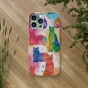 The Tie-Dye Cat Biodegradable Phone Case