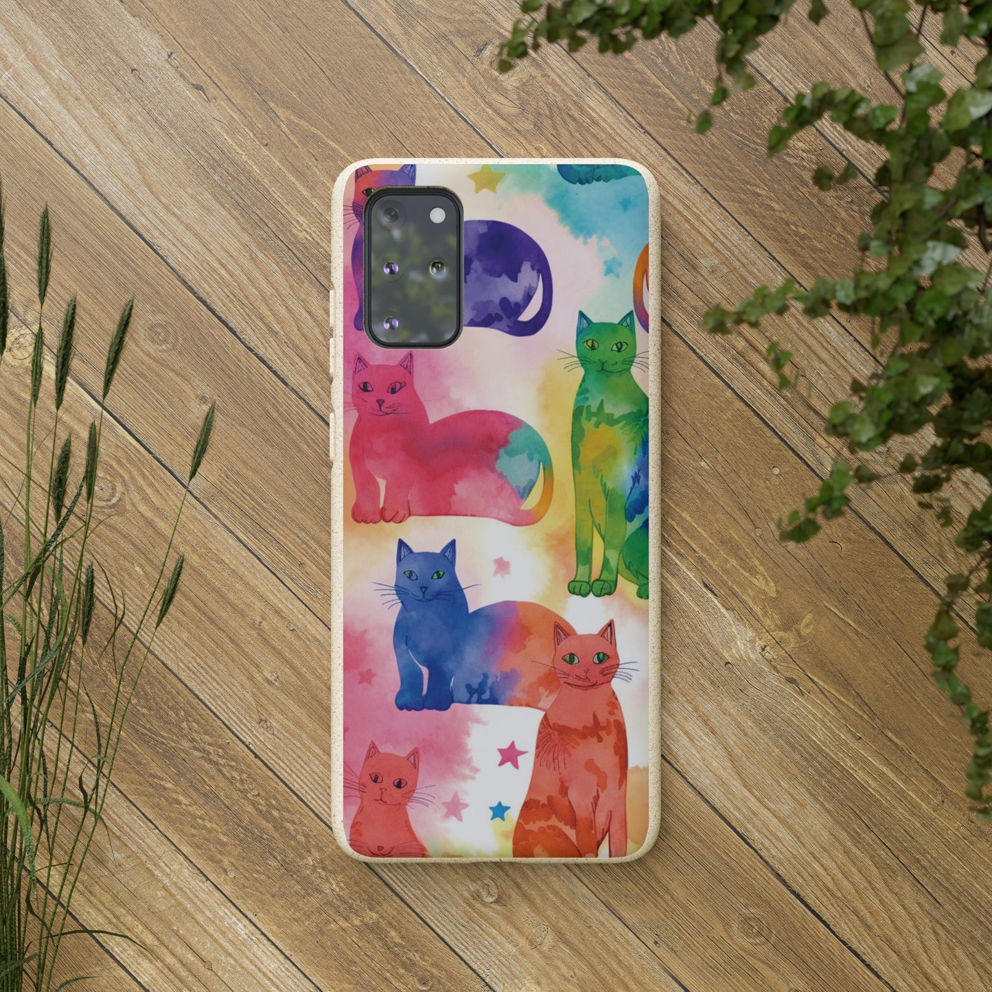 The Tie-Dye Cat Biodegradable Phone Case