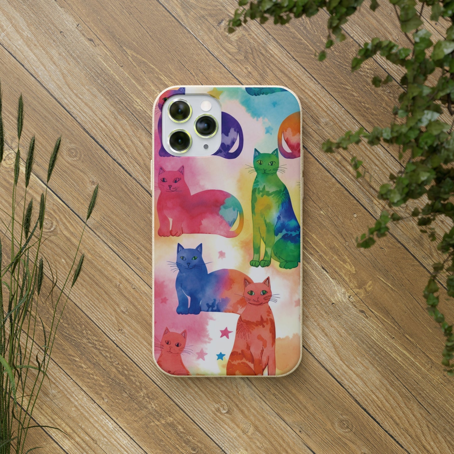 The Tie-Dye Cat Biodegradable Phone Case