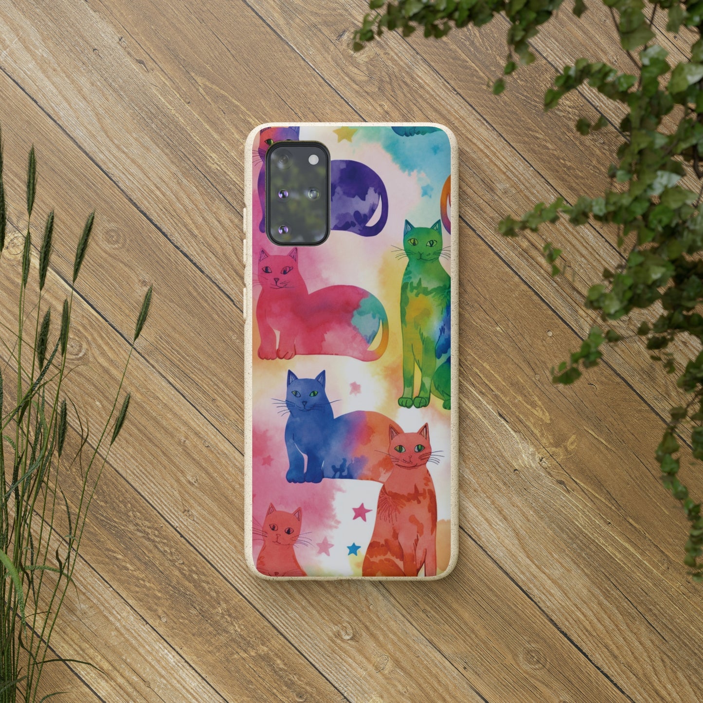 The Tie-Dye Cat Biodegradable Phone Case