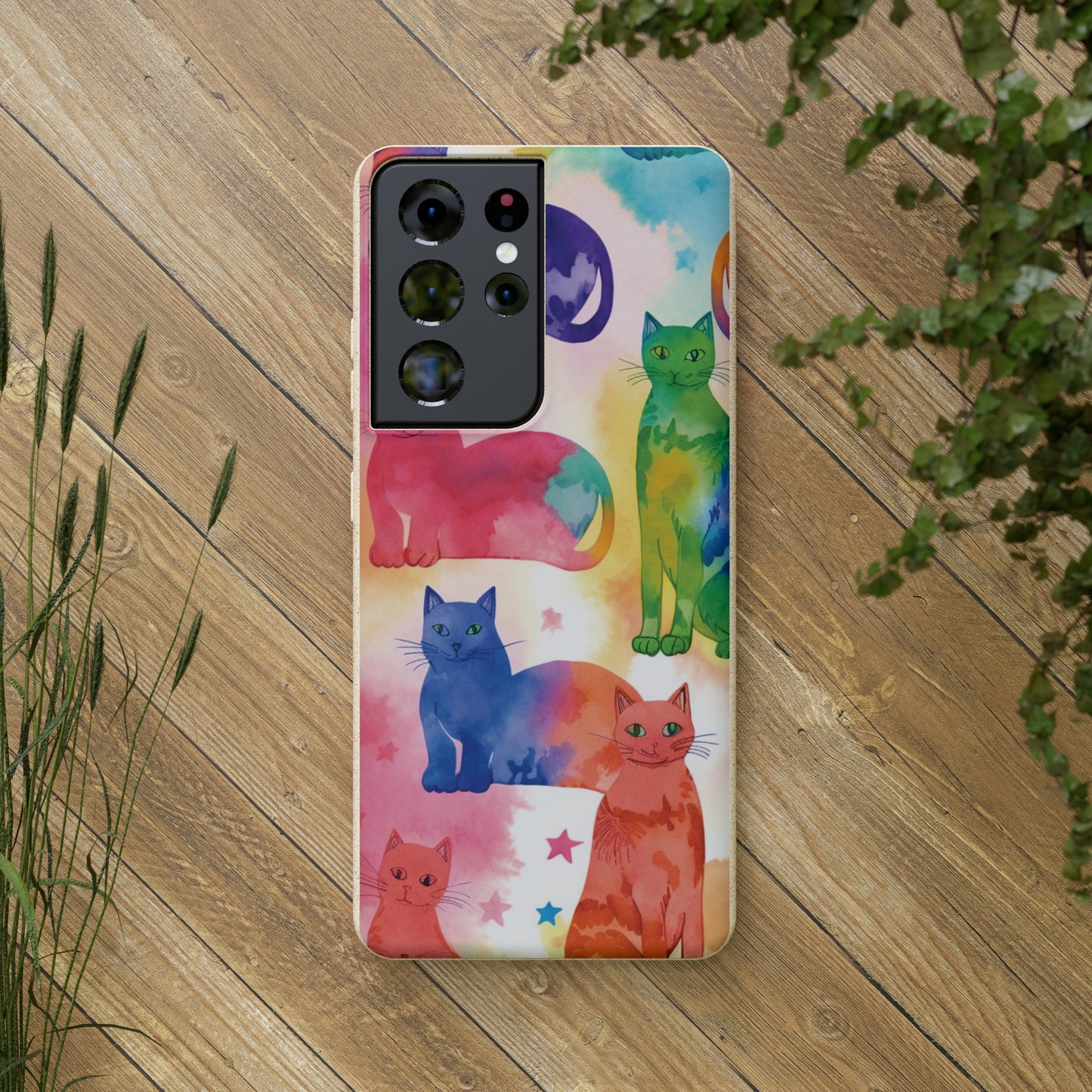 The Tie-Dye Cat Biodegradable Phone Case