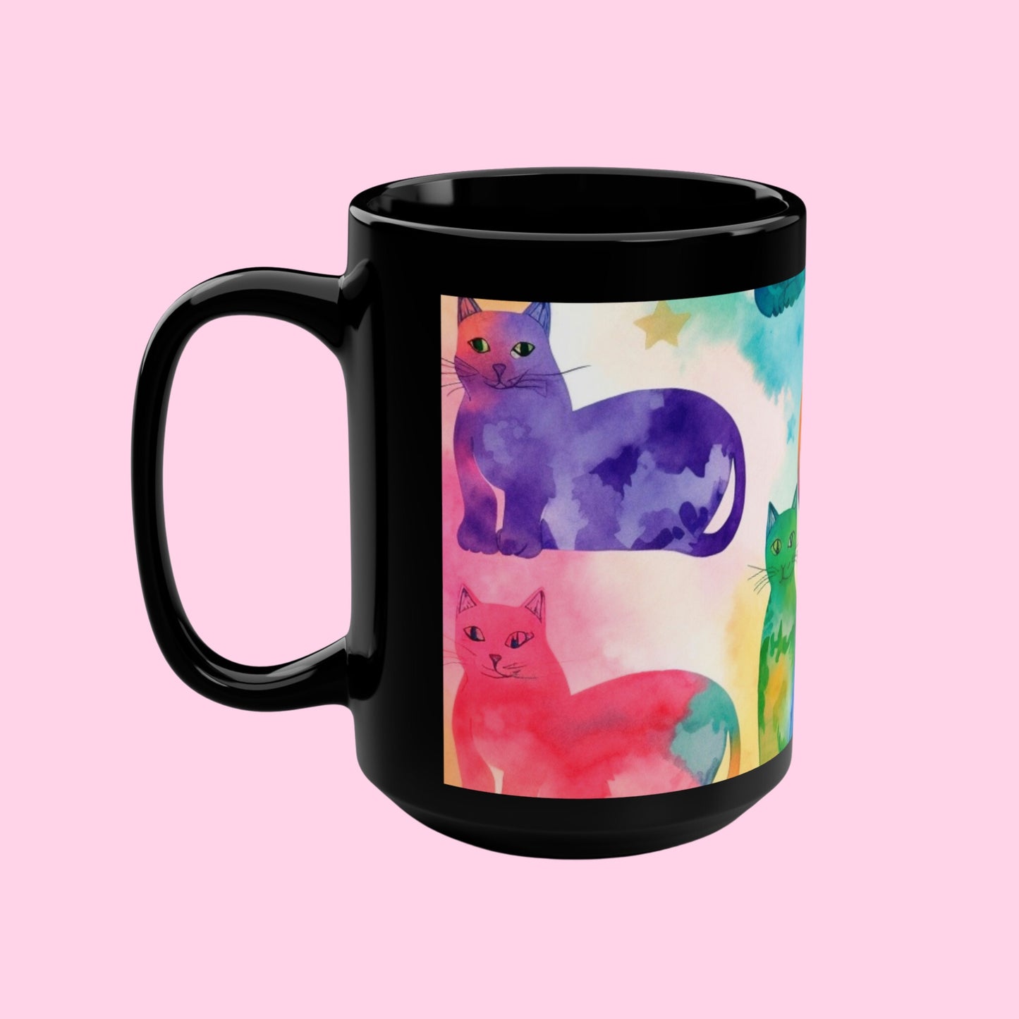 The Tie-Dye Cat Mugs