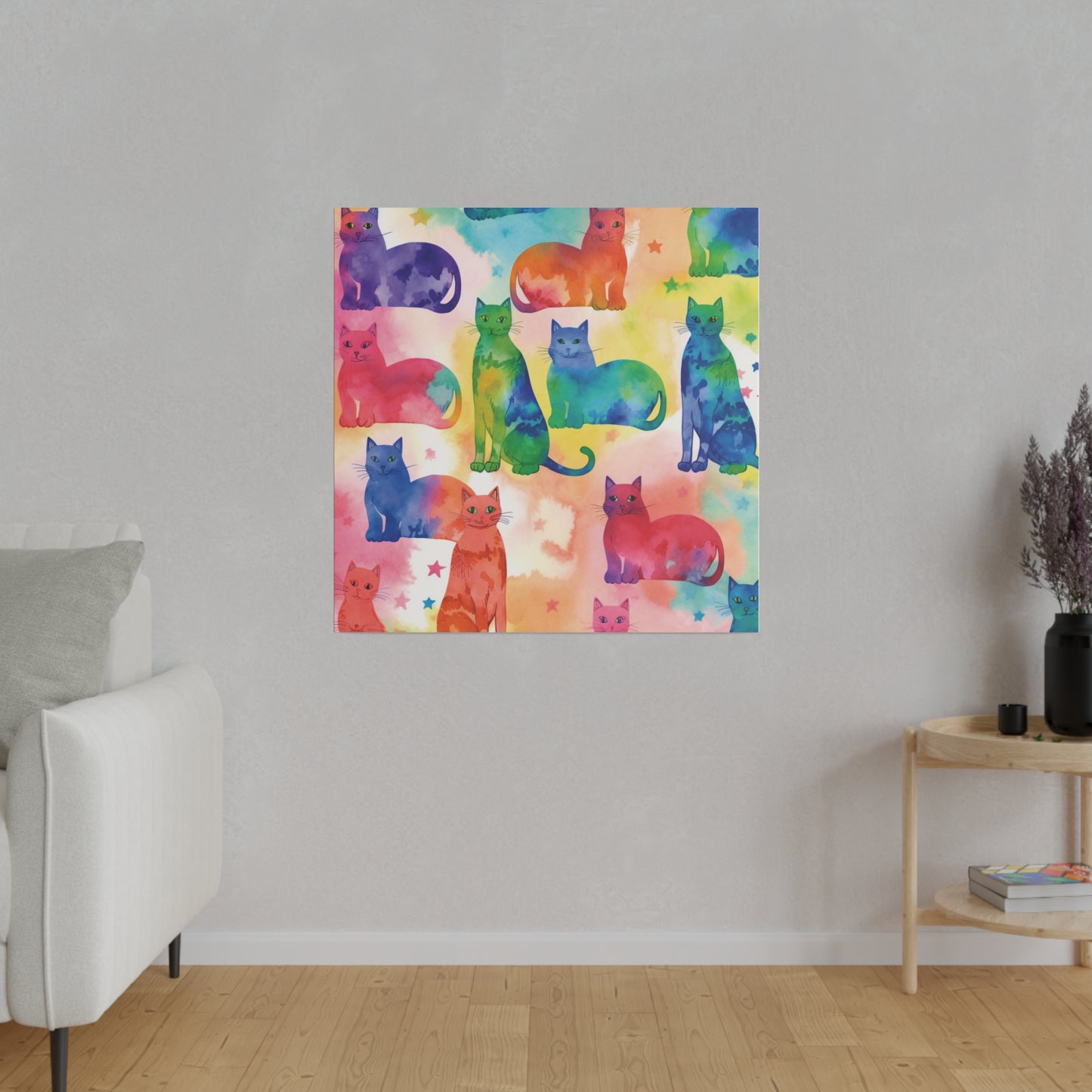 The Tie-Dye Cat Eco Canvas