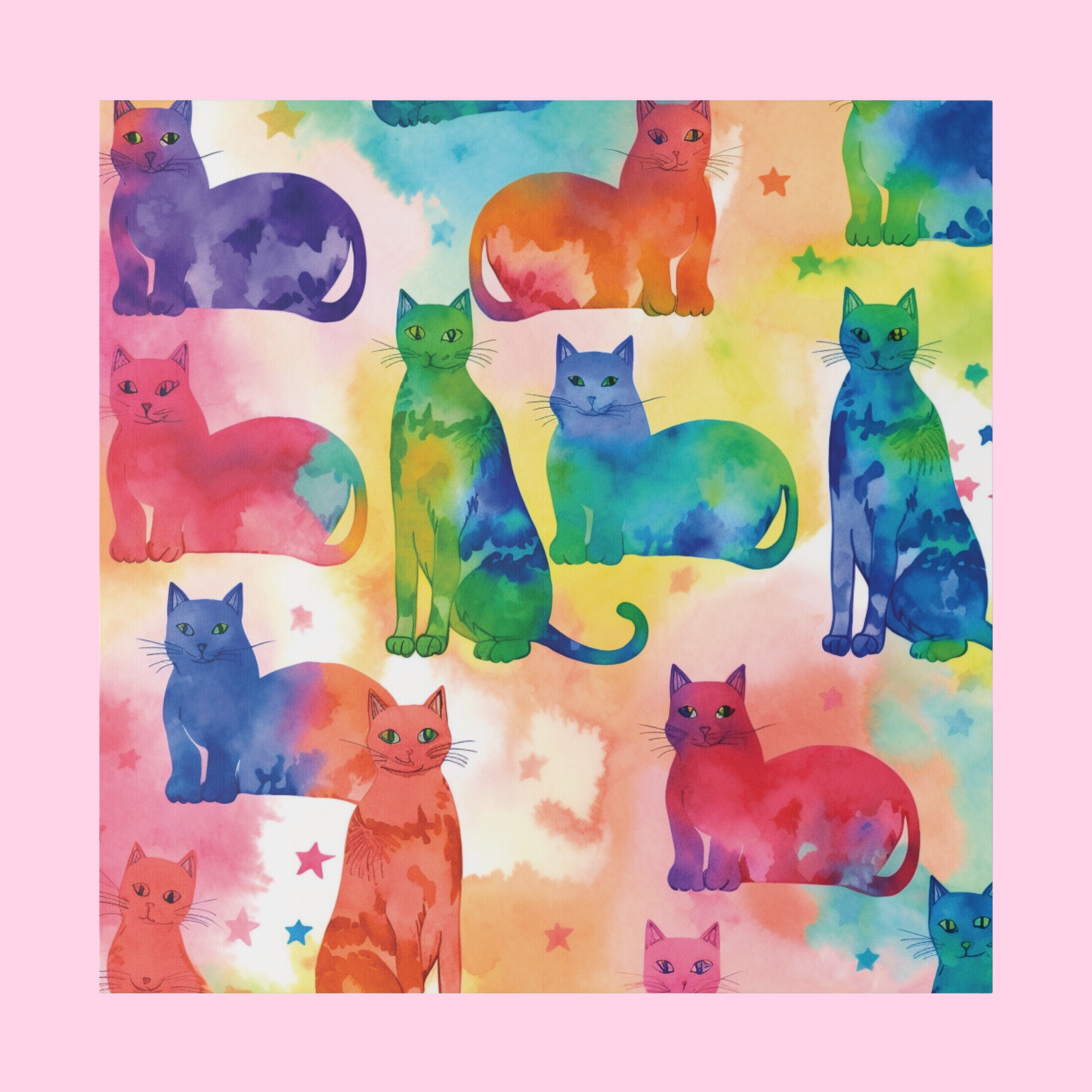 The Tie-Dye Cat Eco Canvas