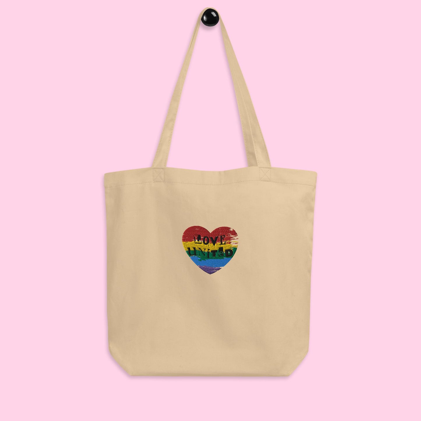 Love United Organic Tote - Heart Embroidery