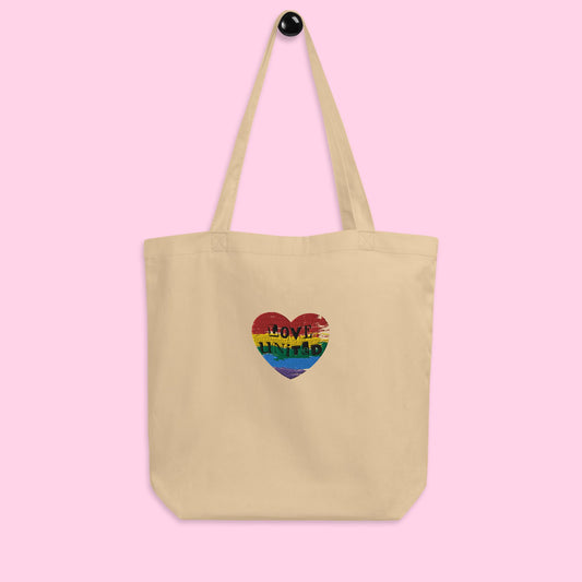 Love United Organic Tote - Heart Embroidery