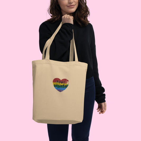 Love United Organic Tote - Heart Embroidery