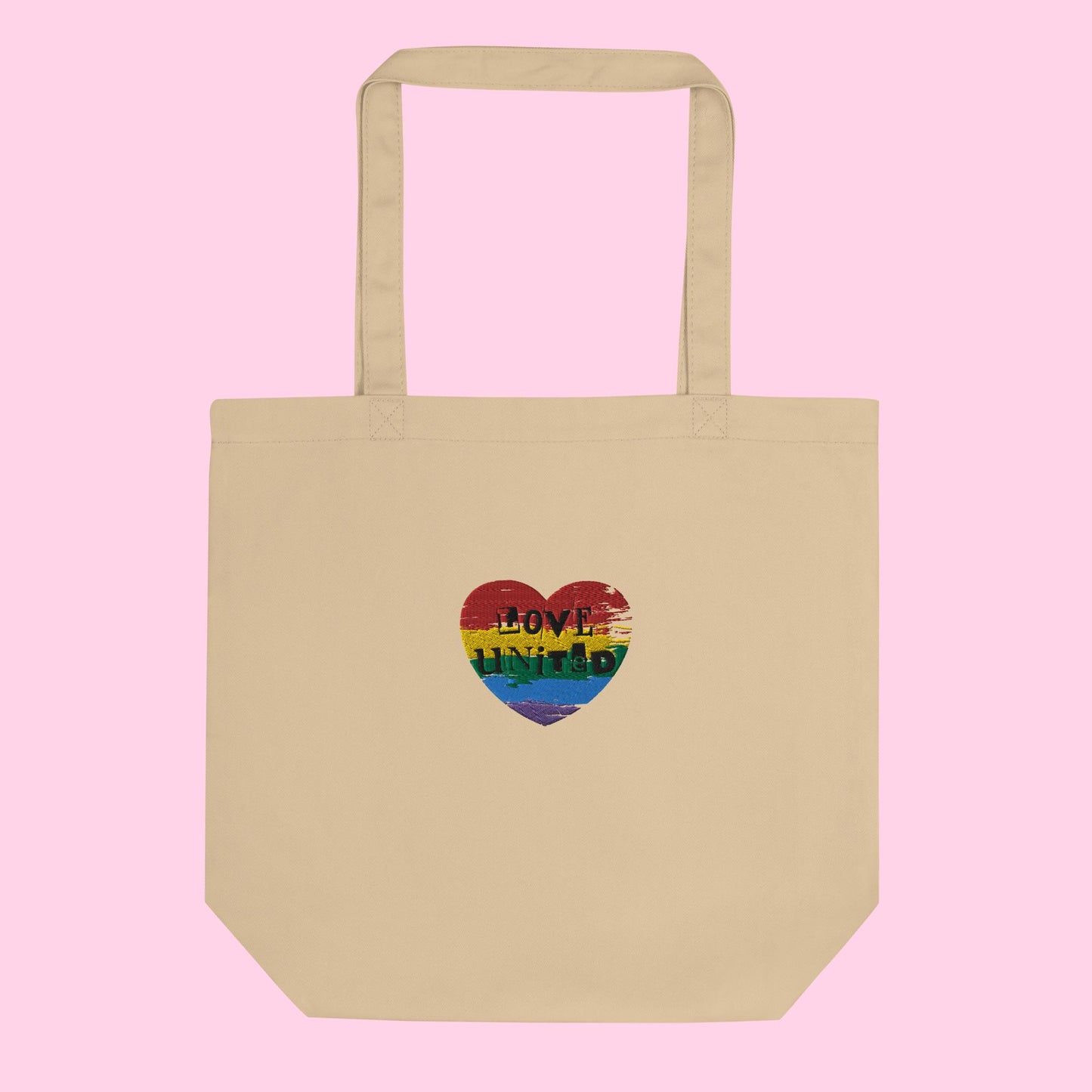 Love United Organic Tote - Heart Embroidery