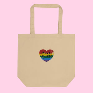 Love United Organic Tote - Heart Embroidery