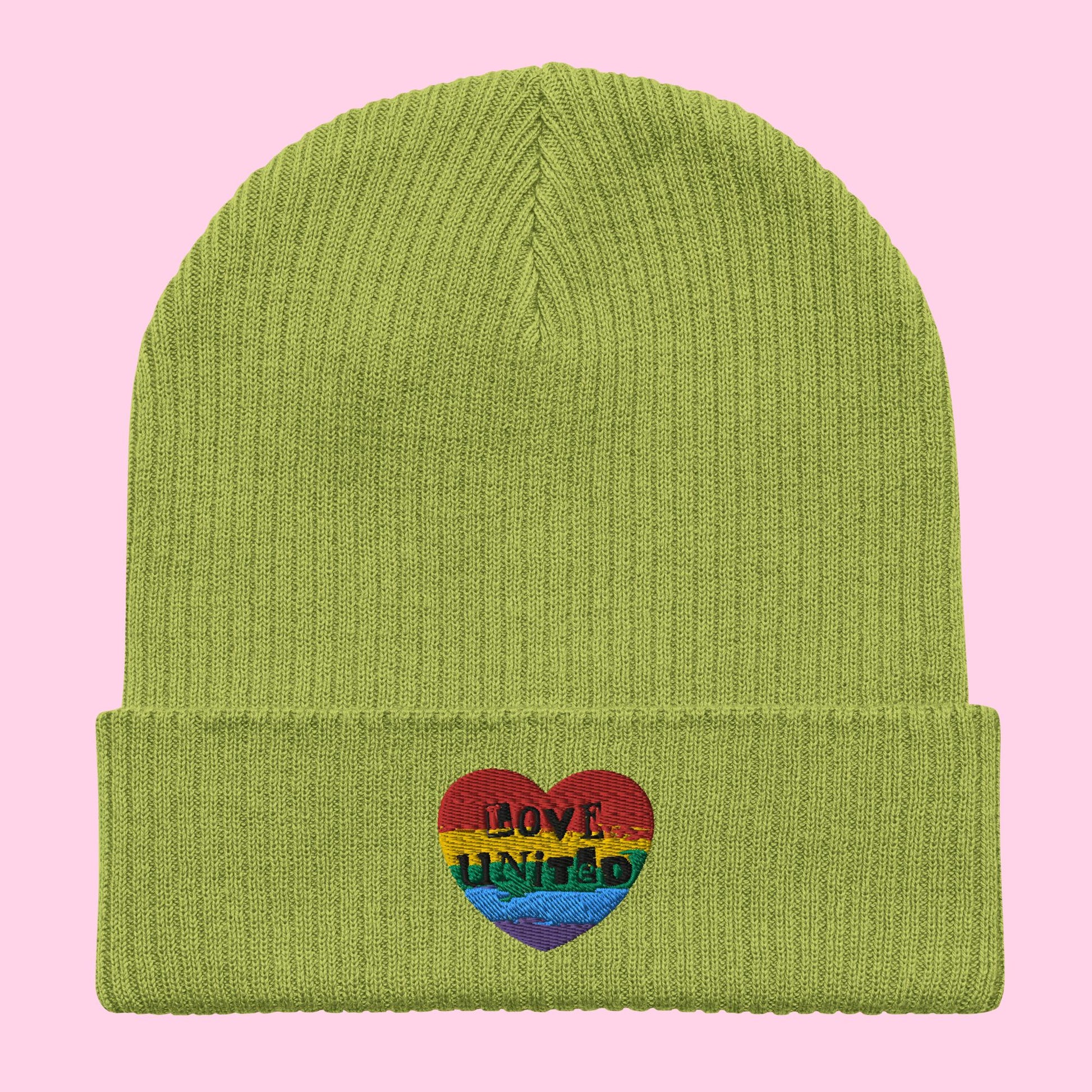 Love United Organic Beanie - Heart Embroidery - Littledale’s