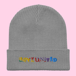 Love United Organic Beanie - Text Embroidery - Littledale’s