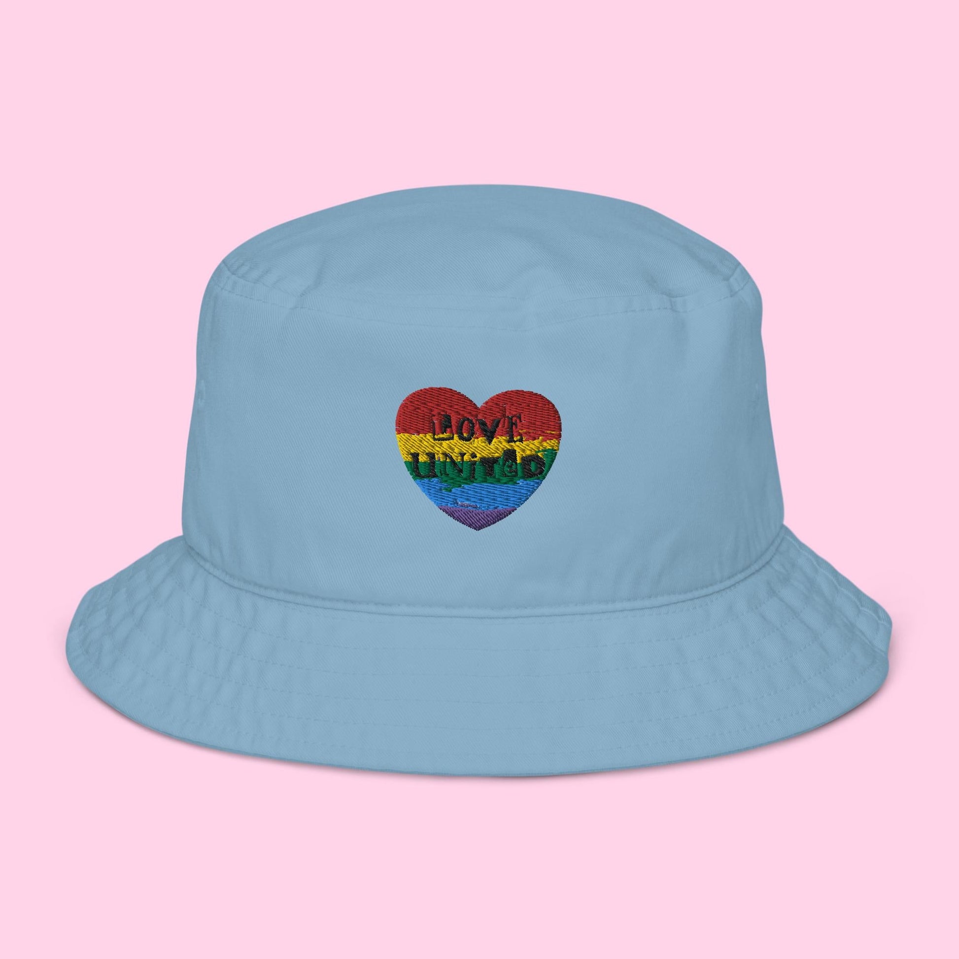 Love United Organic Bucket Hat - Heart Embroidery - Littledale’s