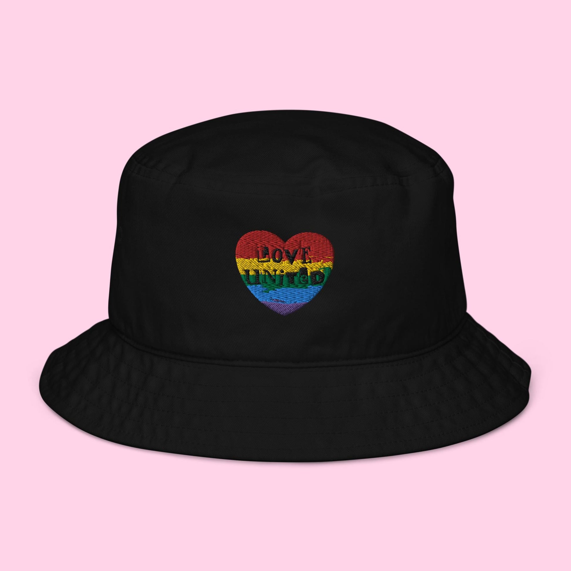 Love United Organic Bucket Hat - Heart Embroidery - Littledale’s