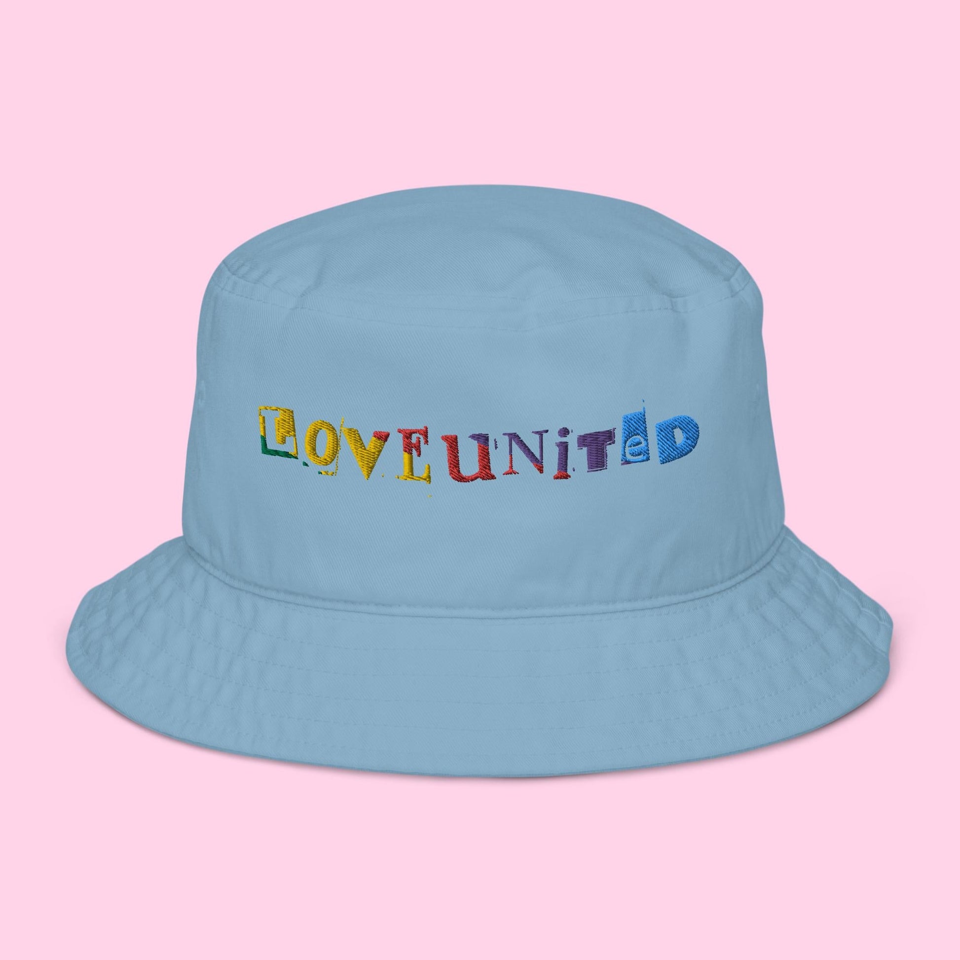 Love United Organic Bucket Hat - Text Embroidery - Littledale’s