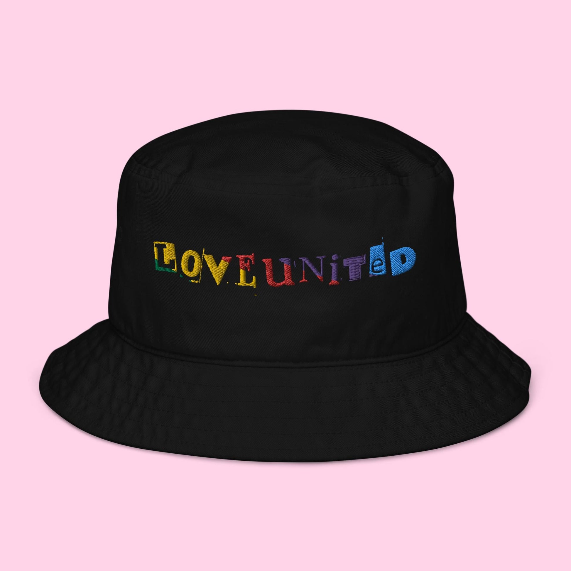 Love United Organic Bucket Hat - Text Embroidery - Littledale’s