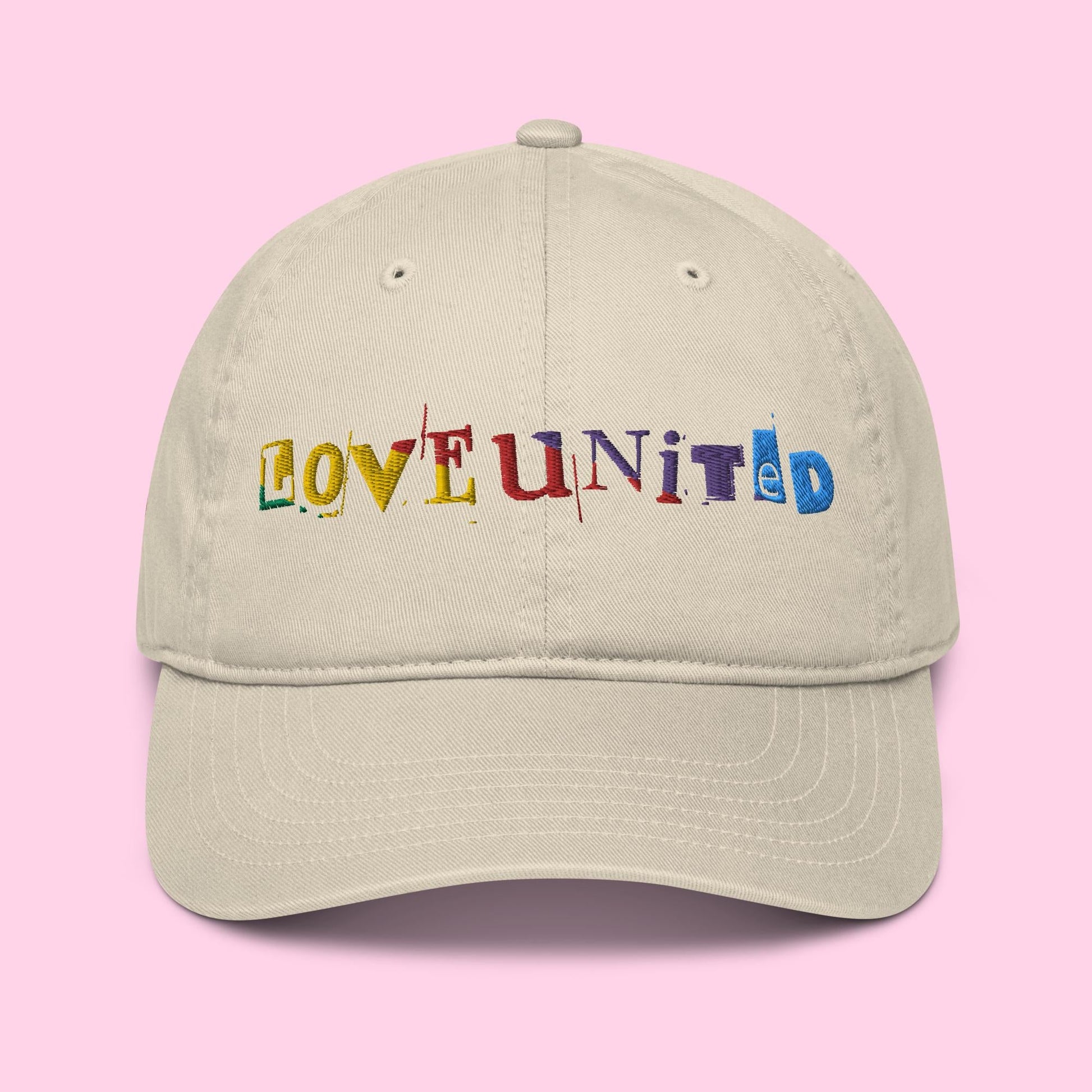 Love United Organic Cap - Text Embroidery - Littledale’s