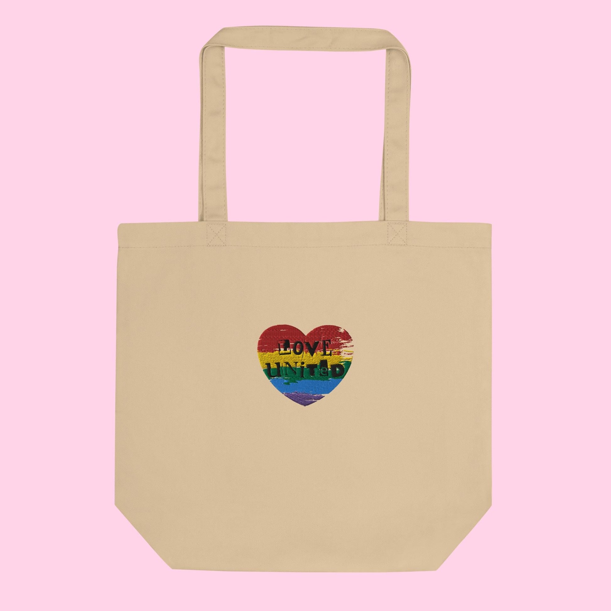 Love United Organic Tote - Heart Embroidery - Littledale’s