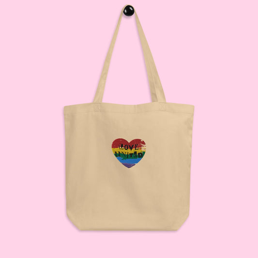 Love United Organic Tote - Heart Embroidery - Littledale’s