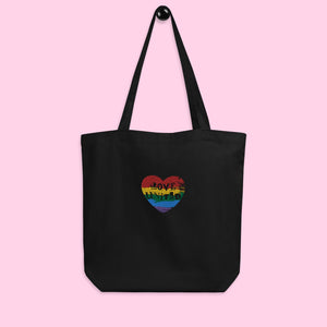 Love United Organic Tote - Heart Embroidery - Littledale’s