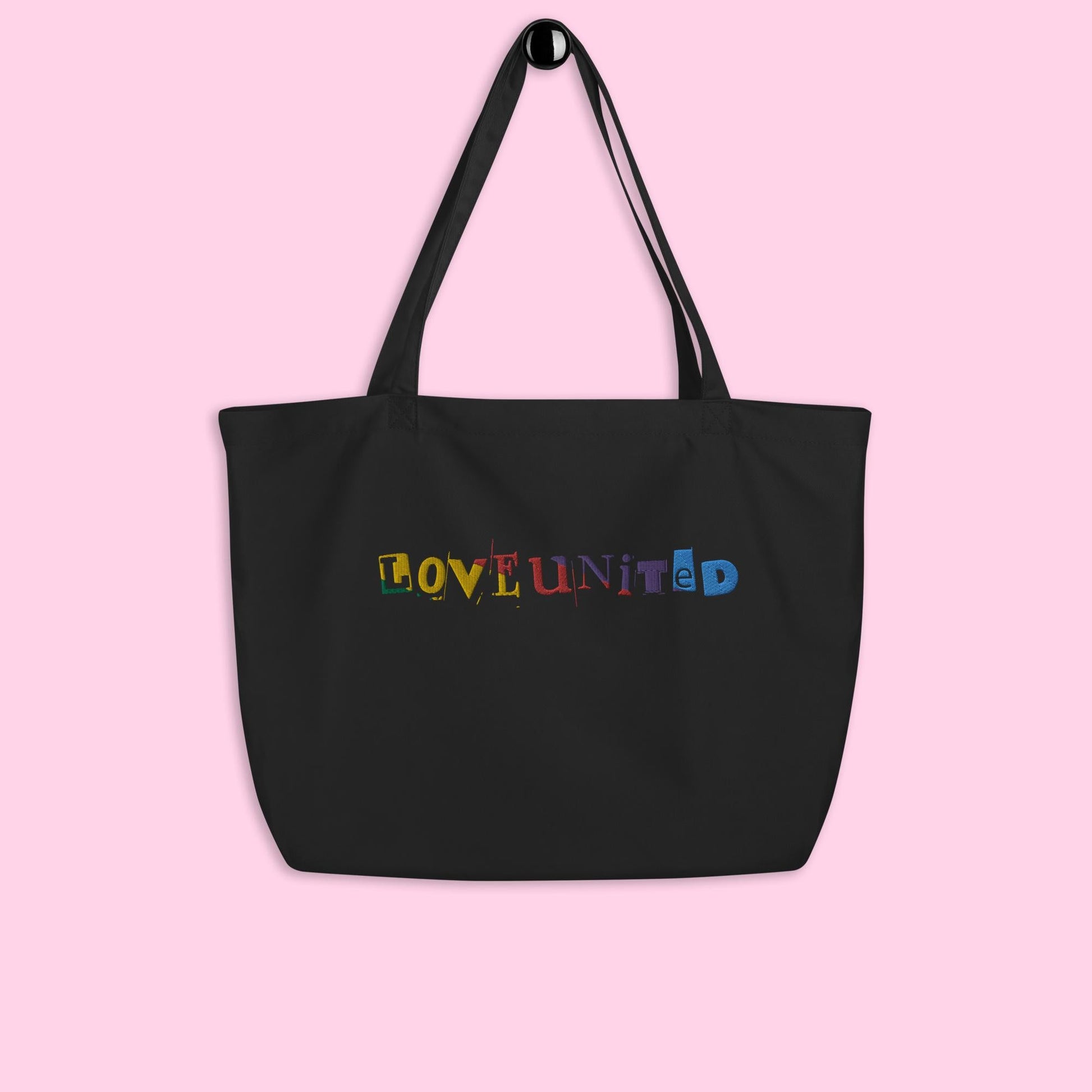 Love United Organic Tote - Large Text Embroidery - Littledale’s