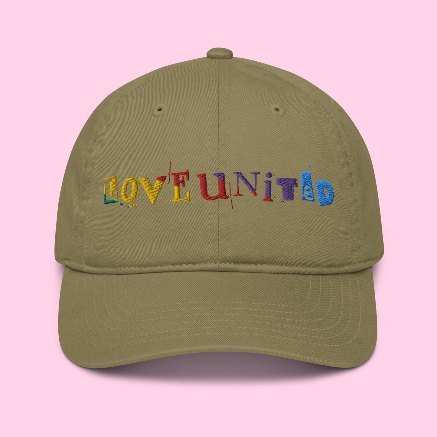 Love United Organic Cap - Text Embroidery