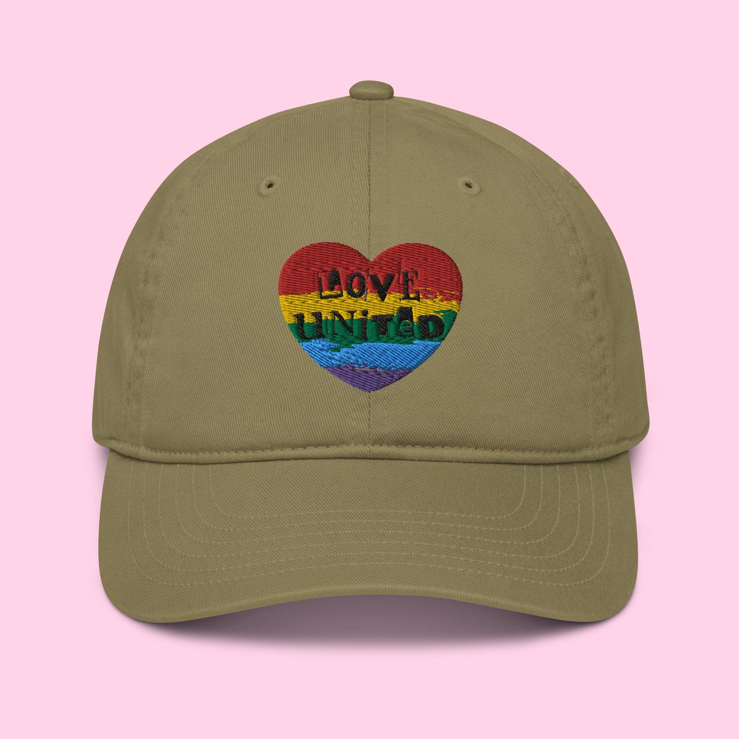 Love United Organic Cap - Heart Embroidery