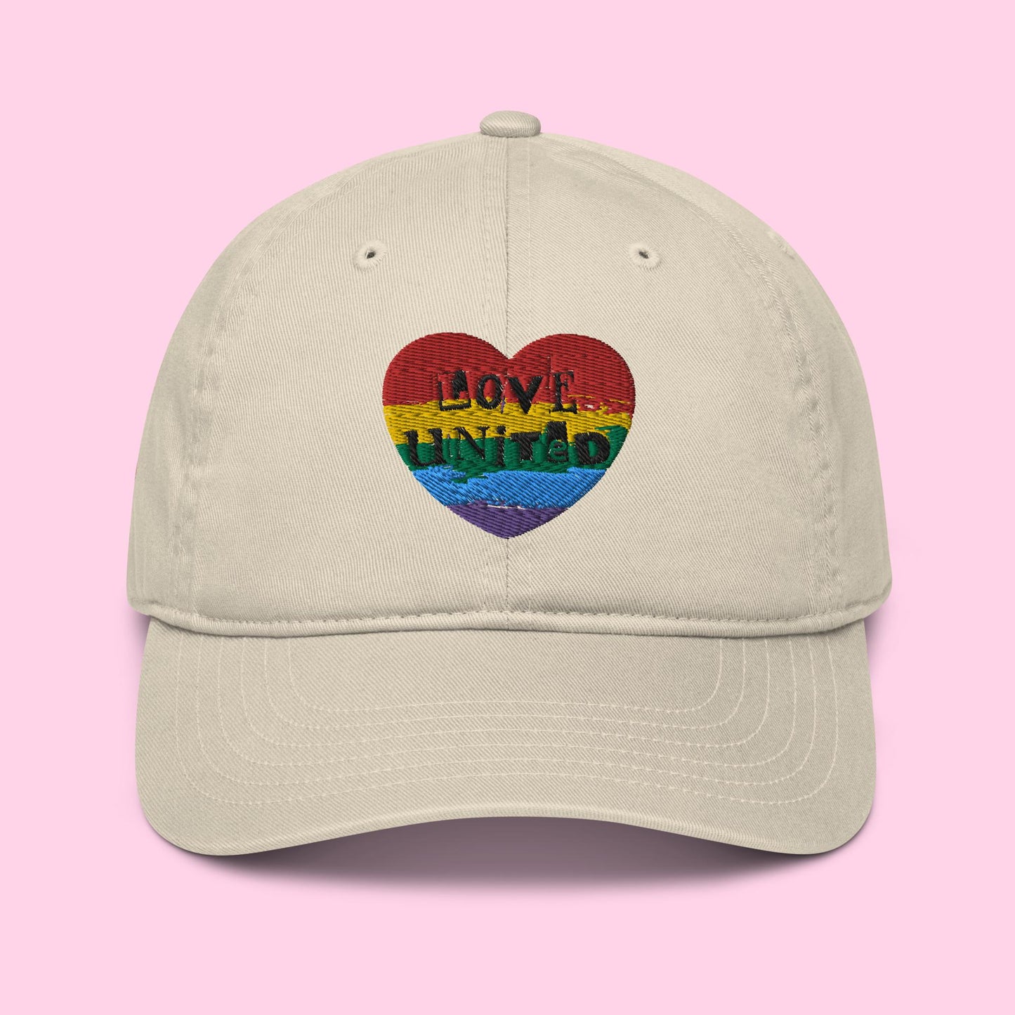 Love United Organic Cap - Heart Embroidery