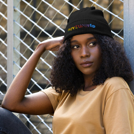 Love United Organic Beanie - Text Embroidery