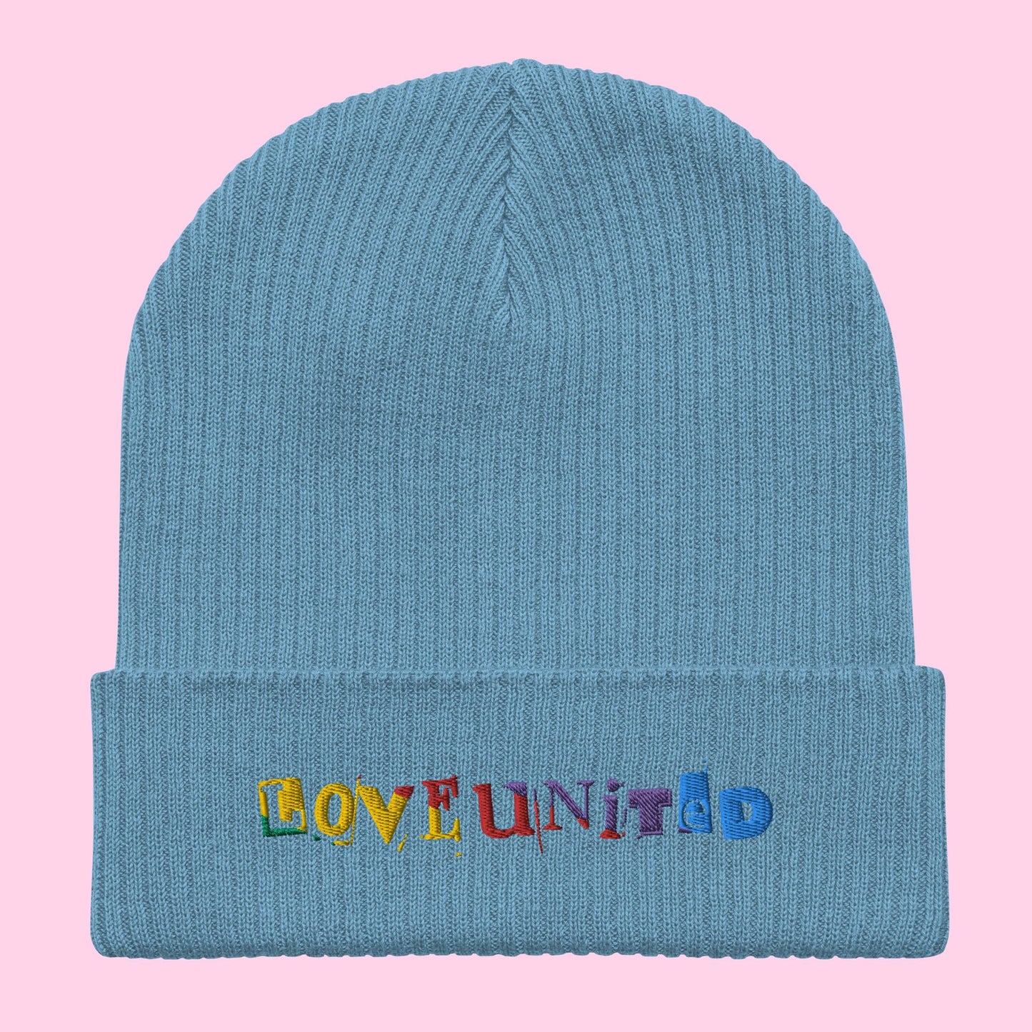 Love United Organic Beanie - Text Embroidery