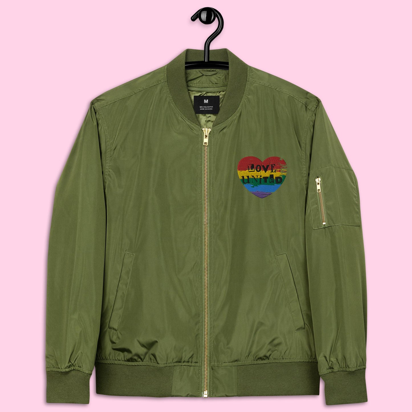 Love United Recycled Bomber Jacket