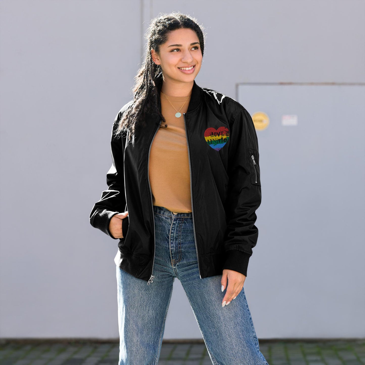 Love United Recycled Bomber Jacket