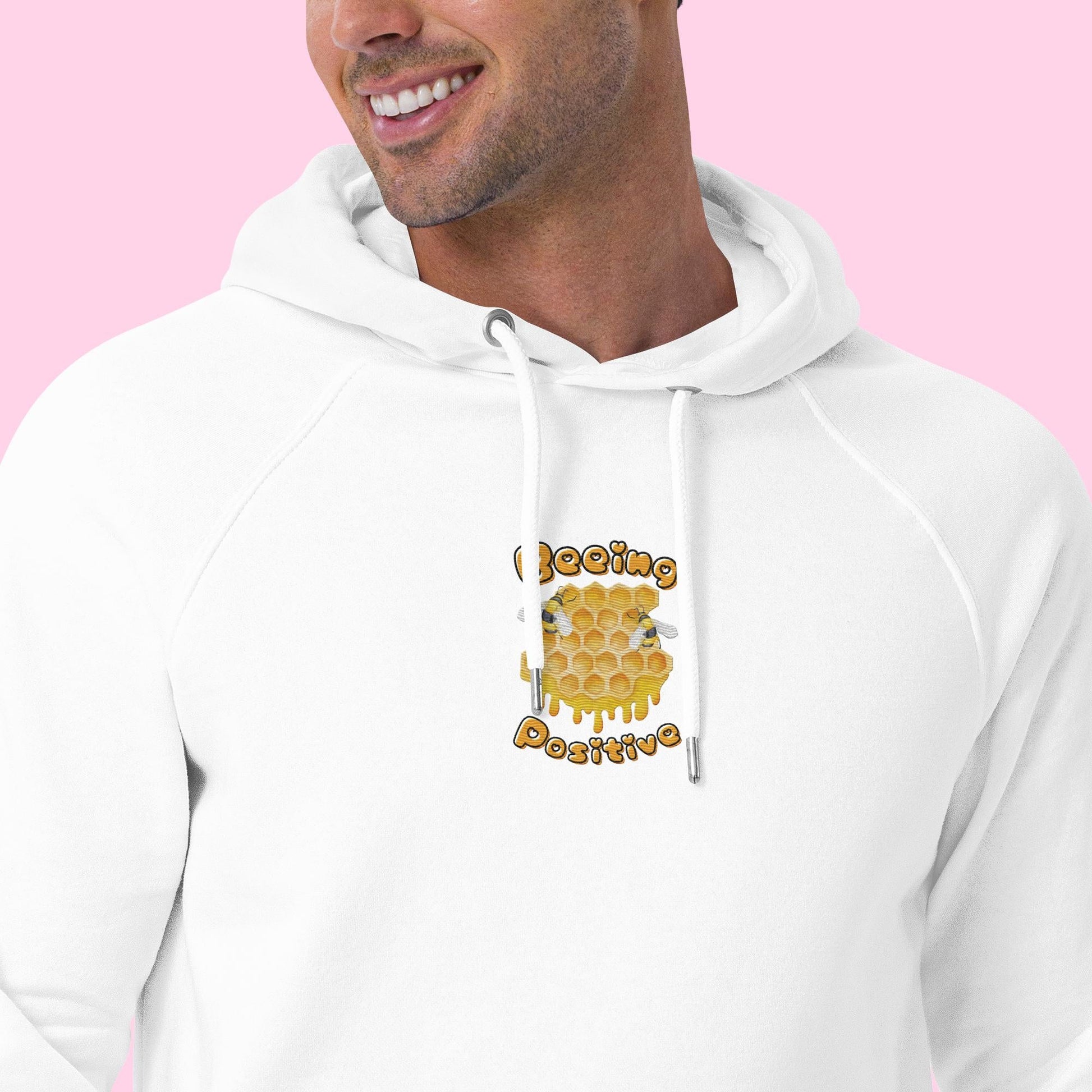 The Beeing Positive Organic Hoodie - Embroidered - Littledale’s