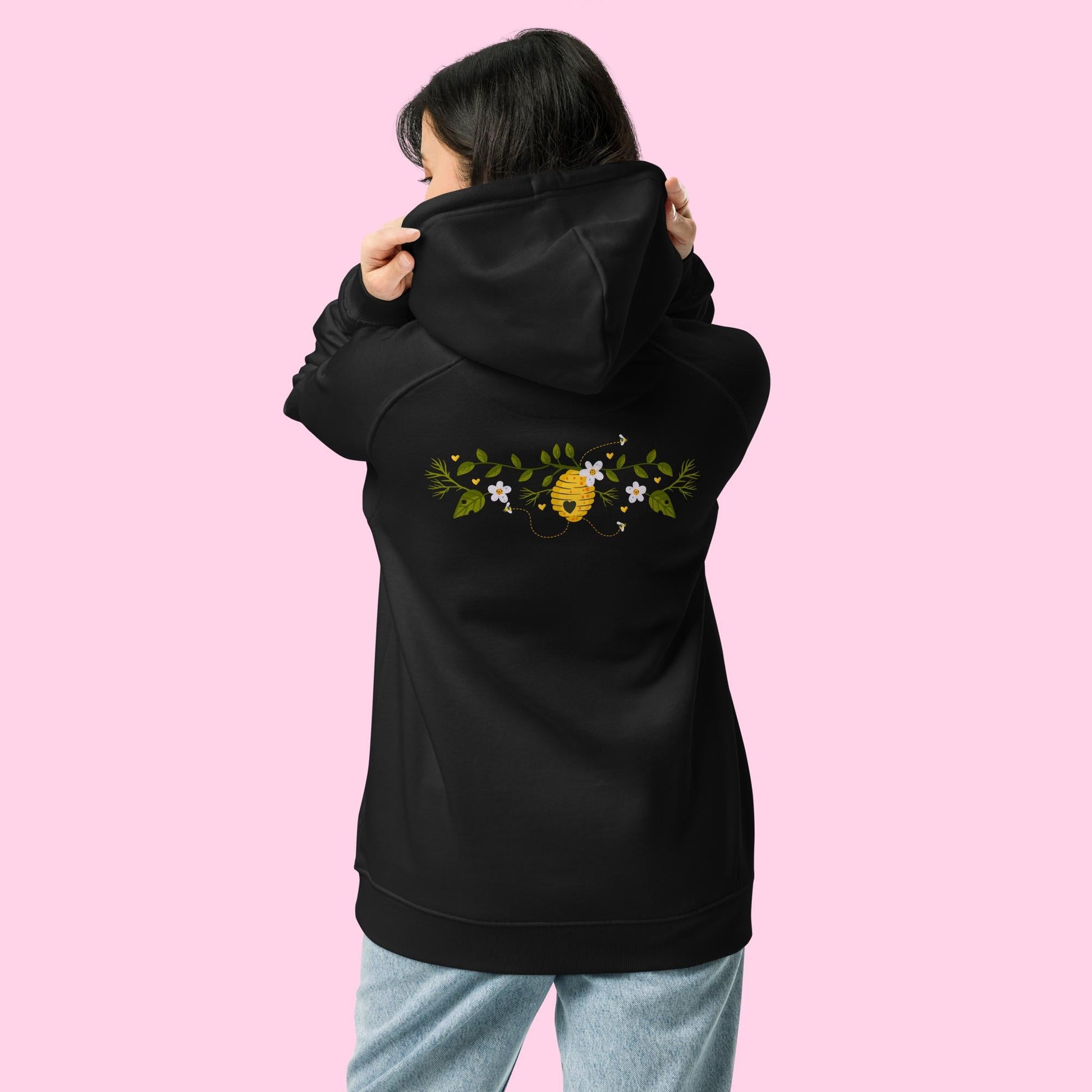 The Beeing Positive Organic Hoodie - Embroidered - Littledale’s