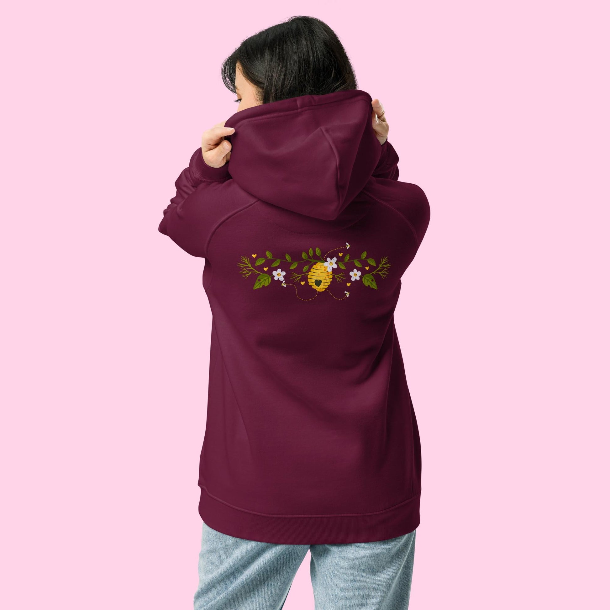 The Beeing Positive Organic Hoodie - Embroidered - Littledale’s