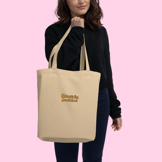 The Beeing Positive Organic Tote - Embroidered - Littledale’s