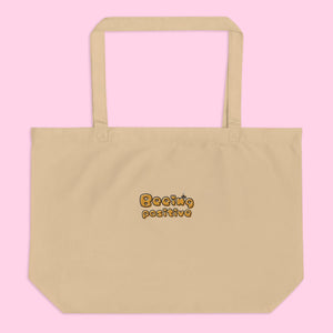 The Beeing Positive Organic Tote - Large Embroidered - Littledale’s