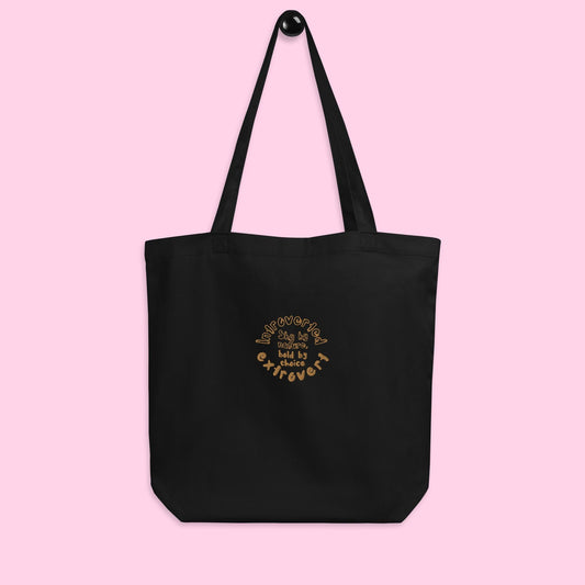 The Introverted Extrovert Organic Tote - Embroidered - Littledale’s