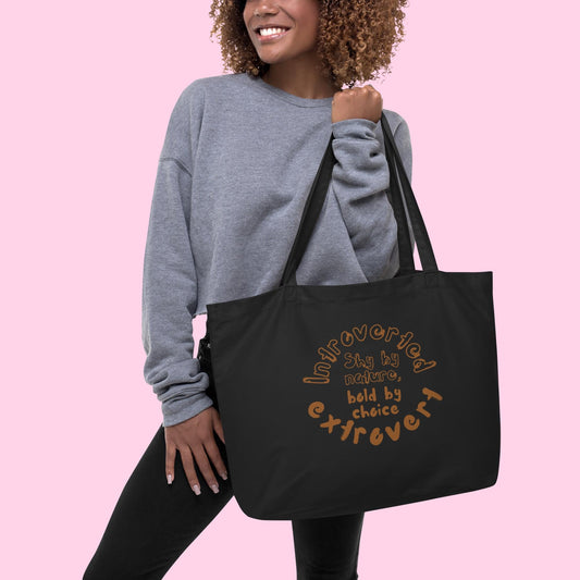 The Introverted Extrovert Organic Tote - Large - Littledale’s