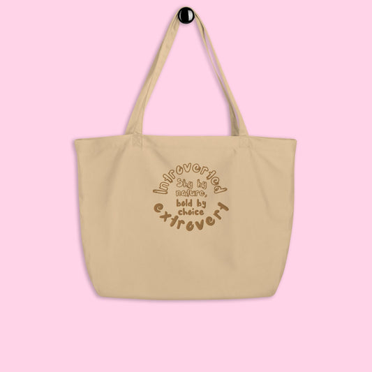 The Introverted Extrovert Organic Tote - Large Embroidered - Littledale’s