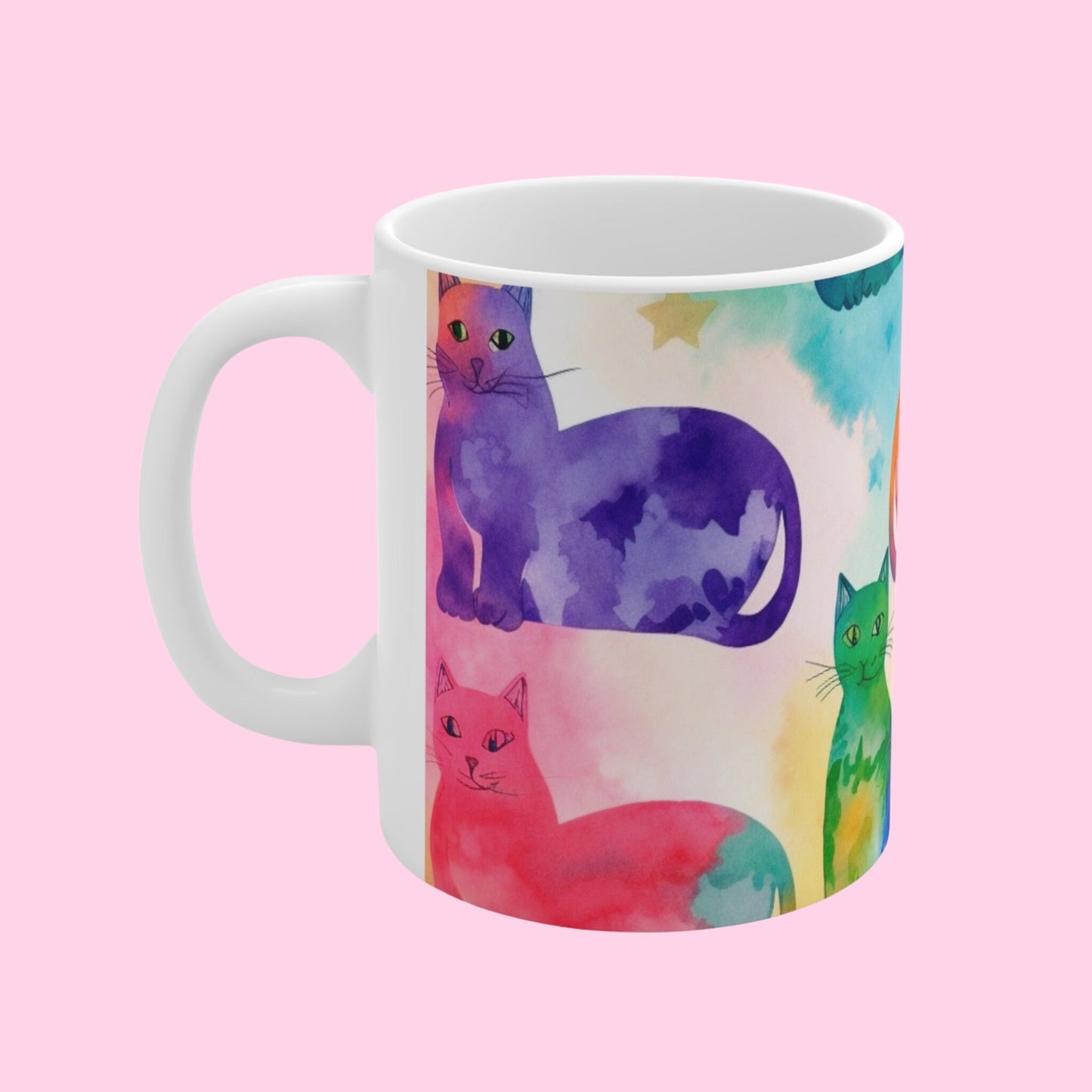 The Tie - Dye Cat Mugs - Littledale’s