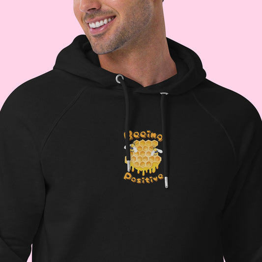 The Beeing Positive Organic Hoodie - Embroidered