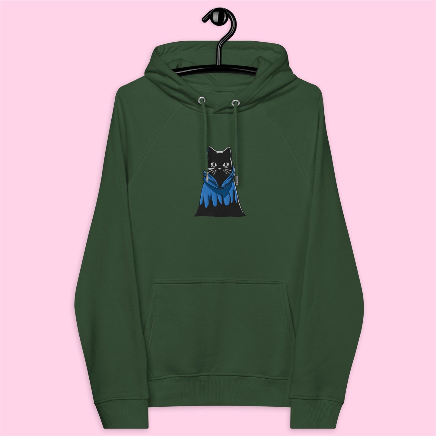 Indigo The Ninja Embroidered Organic Hoodie