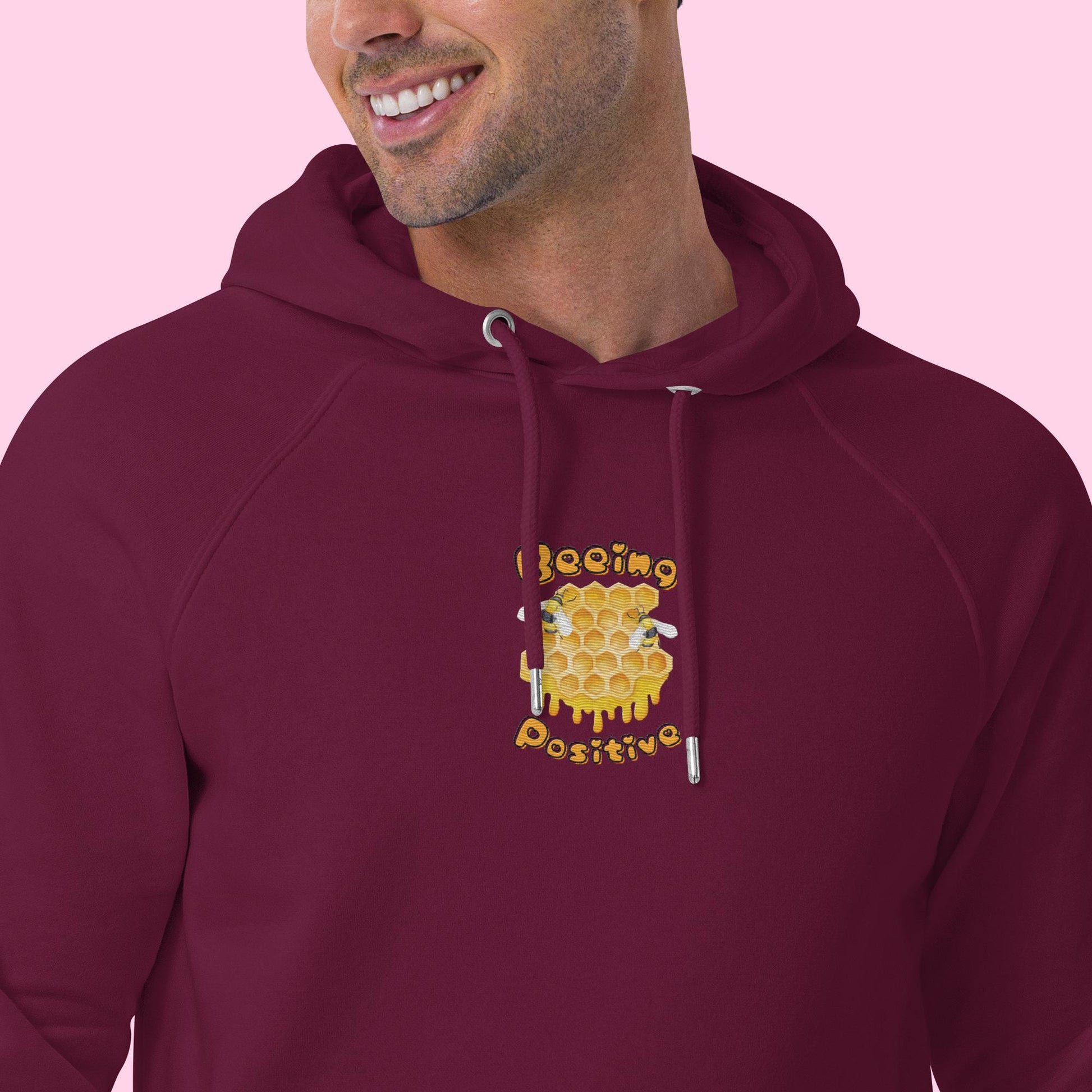 The Beeing Positive Organic Hoodie - Embroidered