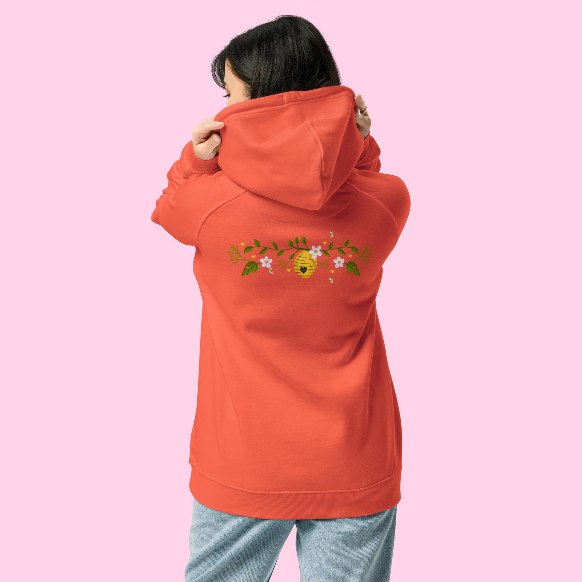 The Beeing Positive Organic Hoodie - Embroidered